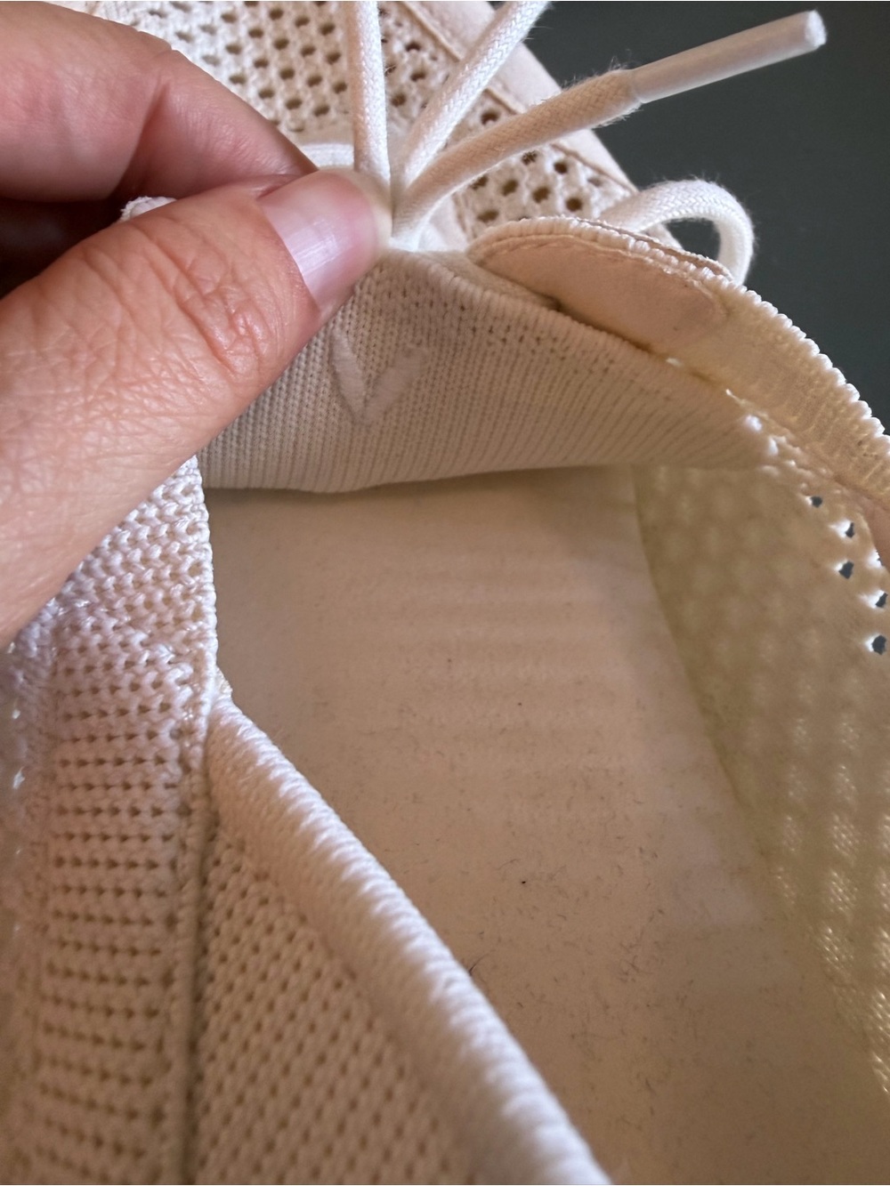 VIVAIA Yara Mesh Sneakerina Lace Up Flat Sneaker Cream Ivory Size 10 - Picture 10 of 10